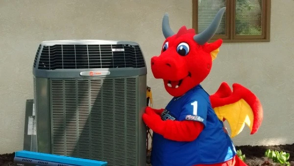 Fireball next to A/C unit