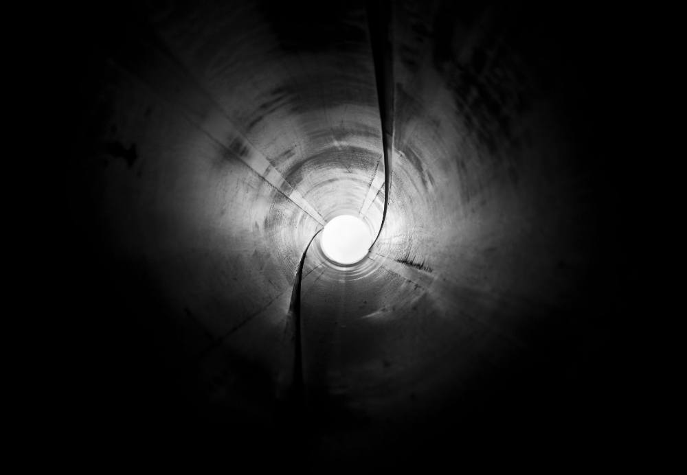 View of inside a pipe