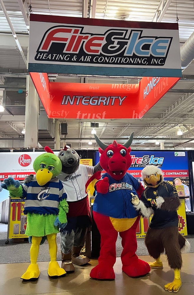 Fireball and his friends at the Columbus Home and Garden Show