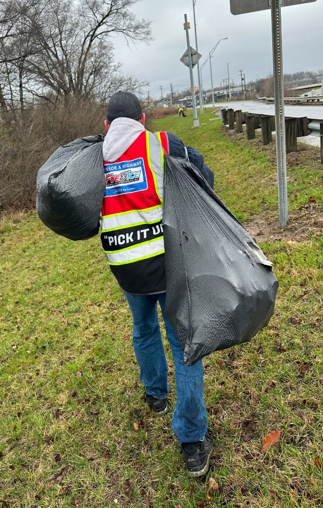 Carrying out the trash